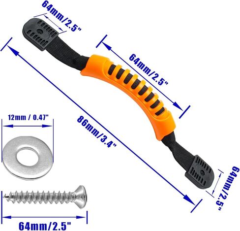 Kayak Handles, Kayak Grab Handles Kayak Carry Replacement Handles Kayak Replacement Parts for Canoe Kayak Boat Luggage Suitcase (Pack of 2), Orange in Saudi Arabia