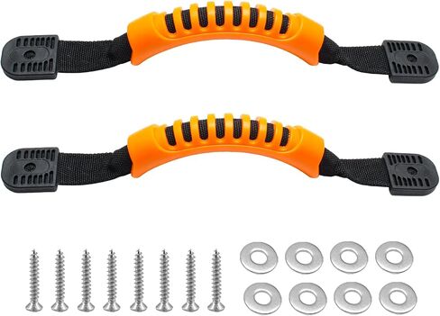 Kayak Handles, Kayak Grab Handles Kayak Carry Replacement Handles Kayak Replacement Parts for Canoe Kayak Boat Luggage Suitcase (Pack of 2), Orange in Saudi Arabia