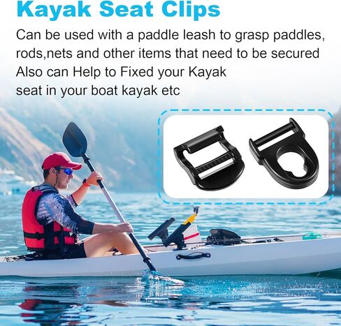 Honoson 8 Pcs Summer Kayak Replacement Seat Clips and Hooks Kayak Seat Accessories for Sports Outdoor in Saudi Arabia