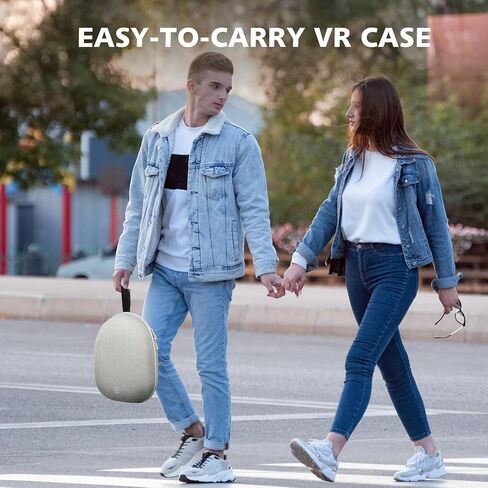 حقيبة حمل صلبة من EUCARLOS لجهاز Meta Quest 2/ Quest 3/ Vision Pro، حافظة مع غطاء عدسة لسماعات رأس ألعاب الواقع الافتراضي مع حزام النخبة وأجهزة التحكم، حقيبة تخزين لملحقات Oculus Quest3/ Vision Pro in Kuwait