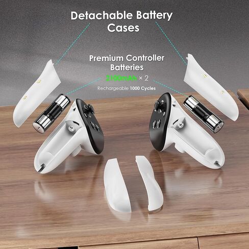 3 in 1 Charging Dock for Meta/Oculus Quest 3, 30W Fast Charging Station for Meta Quest 3 Headset Controllers and Other USB Device VR Accessories, RGB Charging Stand with Rechargeable Batteries in Kuwait