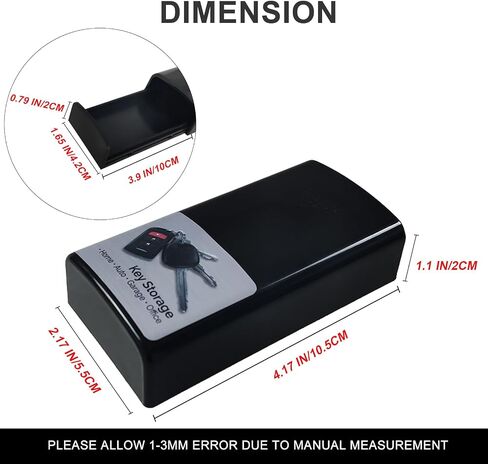 Magnetic Key Box Hide a Key Outside Strong Magnet Spare Key Hider Secret Key Holder Under Car for Car Home Garage Office Safe Emergency Key Case in Saudi Arabia