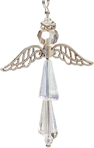 Guardian Angel Car Charms - Crystal Angel Charm for Protection, Happiness, Faith and Love - Crystal Car Hanging Ornament - Guardian Angel Car & Windows - Ideal Guardian Angel Gifts-April Diamond in Saudi Arabia