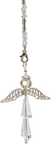 Guardian Angel Car Charms - Crystal Angel Charm for Protection, Happiness, Faith and Love - Crystal Car Hanging Ornament - Guardian Angel Car & Windows - Ideal Guardian Angel Gifts-April Diamond in Saudi Arabia