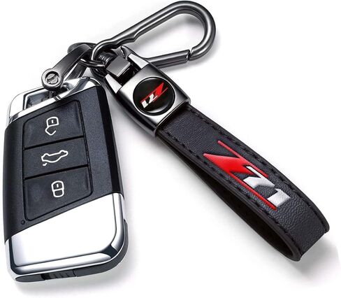 MIGUOER بدلة سلسلة مفاتيح من الجلد الطبيعي لسيارة Z71 Chevy Colorado Silverado ملحقات حلقة سلسلة مفاتيح هدية عائلية للرجال وحلقة مفاتيح Woean (فضية) (M-K-03) in Kuwait