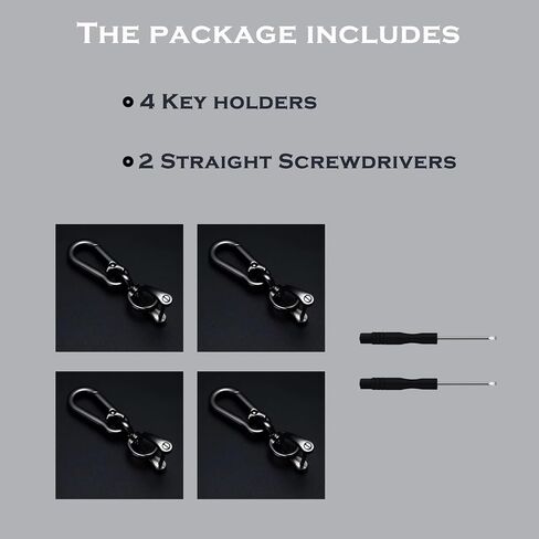 TANDRIVE 2PCS Car Key Chains for Men and Women, Bright Black in Saudi Arabia