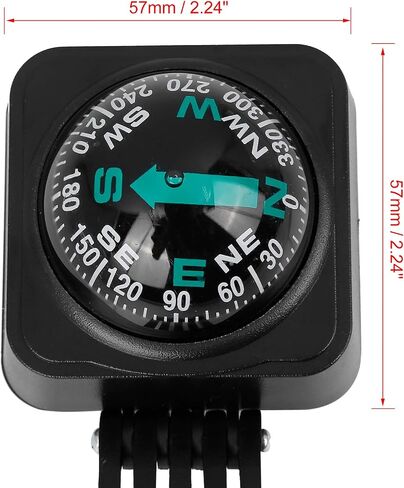 X AUTOHAUX 2pcs Car Compass Ball Dashboard Self Adhesive Mount Navigation Black in Saudi Arabia