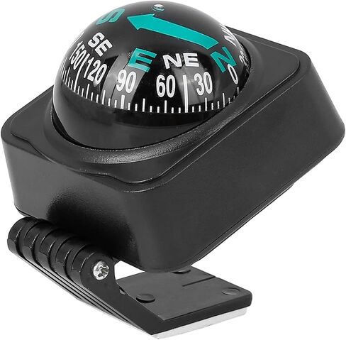 X AUTOHAUX 2pcs Car Compass Ball Dashboard Self Adhesive Mount Navigation Black in Saudi Arabia