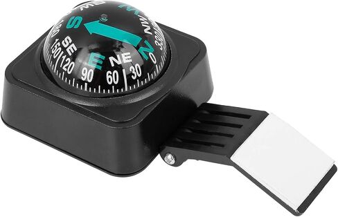 X AUTOHAUX 2pcs Car Compass Ball Dashboard Self Adhesive Mount Navigation Black in Saudi Arabia