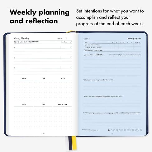 BestSelf Self Journal 4 Pack, Black - 13-Week Productivity Journal with Prompts, Undated Planner and Guided Journal for Women and Men, 4 Journals, 1 Year Supply in Kuwait