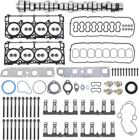 NON MDS Lifters Camshaft Kit w/Plugs Head Gasket for 2005-2008 Dodge Ram 1500 Chrysler Jeep Grand Cherokee 5.7 HEMI 53022064AA in Kuwait