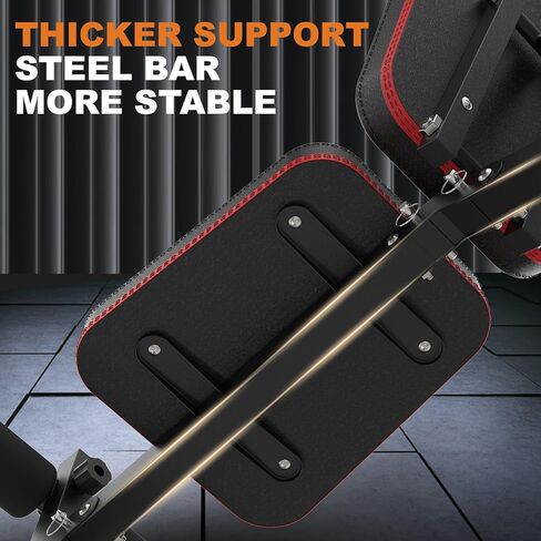 جهاز ضغط الوزن القابل للتعديل من LEKÄRO، مقعد تمرين قابل للطي لصالة الألعاب الرياضية المنزلية، مقعد تدريب القوة لتمرين الجسم بالكامل وتمارين الانحدار (أسود) in Kuwait