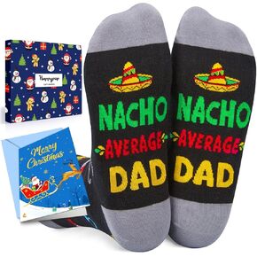 Funny Gifts For Him - Dad Gifts From Son Daughter, Brother Gifts From Sister, Cool Socks With Greeting Card