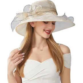 Women's Organza Church Kentucky Hat Fascinato Wedding Cocktail Tea Party Derby Hats Sun Hat