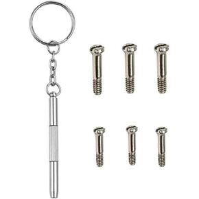 6 Pcs Sunglass Replacement Screws Repair Tool Kit Compatible with Ray-Ban RB2140 RB4340 Optical Supply Eyeglass Hinge 3 in 1 Mini Screwdriver Included