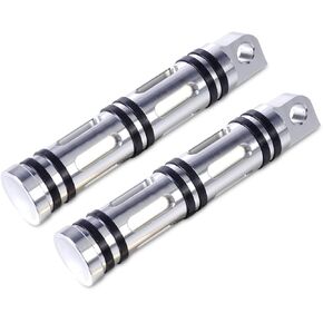 Footpegs Foot Pegs Rest For Sportster Touring Softail Road King (Silver)