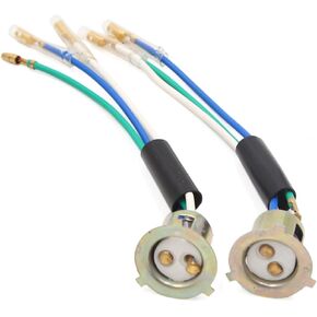 uxcell 2pcs 3 Wire Motorcycle Headlight Wires Harness Connector Sockets Extension Holder Adapter Replacement for JH70