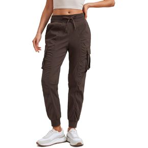 CRZ YOGA Cargo Joggers Pants for Women Lightweight Ruched Workout Casual Travel Athletic Hiking Pants with Pockets in Kuwait