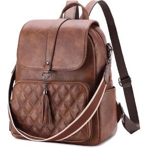 VX VONXURY Backpack Purse for Women Fashion Anti-Theft PU Leather Backpack Shoulder Bag Convertible 2 Ways for Travel Work,Black