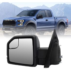 Mirror Signal Light 8Pin For Ford F150 2015 2016 2017 2018 2019 2020 Heated With Blind Spot Glass Power Glass ‎FL3Z17682CB (Right Passenger Side)