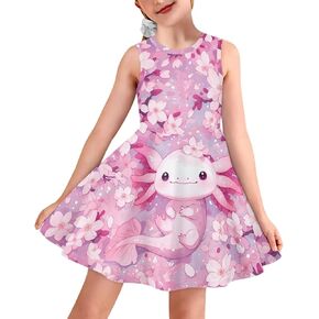 Girls Summer Sleeveless Dress Kids Flowy Swing Dresses for Toddler Girls in Saudi Arabia