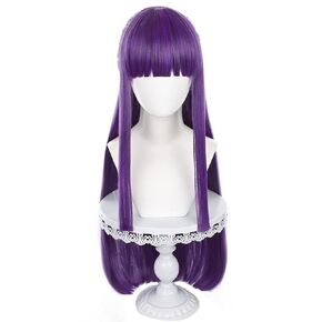 Fern Wig for Anime Frieren at the Funeral Long Fluffy Purple Cosplay Wig Synthetic Hair Hallween Christmas Party Wigs for Woman with wig cap