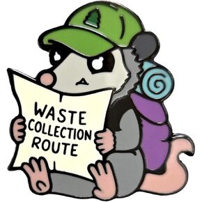Hiking Possum Enamel Lapel Pin