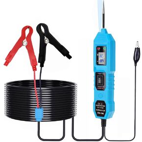 Automotive Car Circuit Tester 6-48V DC Electrical Car Power Circuit Probe with Dual Color LED Light and Digital Display, Multi Function Test Light Short Circuit Finder for Voltage Tester Motor Tester