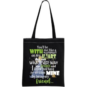 MEIKIUP Witch Musical Canvas Tote Bag Witch Fans Gifts Musical Theatre Lover Shoulder Bag (Witch tote bag)