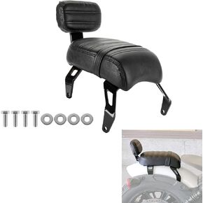 Passenger Seat Backrest, PSLER Motorcycle Rear Passenger pillion Seat with Backrest Pad Compatible with Scout Bobber Sixty Twenty 2018-2024 Replace OEM Number: 2882853-LNA (Brown)