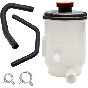 Generic Power Steering Reservoir Kit Compatible with Honda Accord L4 2.4L/V6 3.0L 2003-2005 Replace 53701-SDA-A01, Suction Line Hose & Return Line Hose, White
