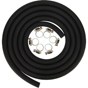 5/16 Inch ID x 6.5 Feet/2m Length NBR/PVC SAE30R6 Polyester Reinforced Fuel Line Tubing Hose