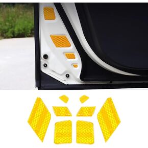 8 PCS Safety Warning Logos Anti-Collision Stickers for Toyota FJ Curiser, Car Door Reflective Safety Stickers, Car Anti-Scratch Decorative Protection Body Articles, Car Safety (Red)
