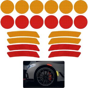 20PCS Golf Cart Reflective Stickers,Include 8PCS Eyebrow Stickers + 12PCS Round Stickers,Universal Self-Adhesive Golf Cart Decals Golf Cart Accessories for Any Golf Cart Body