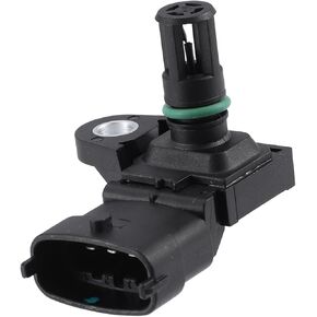 Intake Temperature Boost Pressure Sensor Fit for Volvo D13 D11 - Pack of 1 Black Replace Parts
