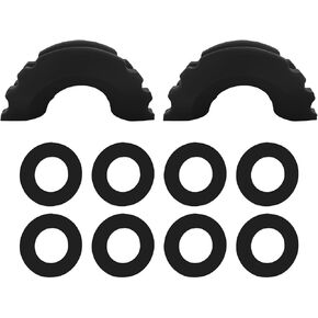 D Ring Shackle Isolators Washers Kit, Rubber Shackle Isolators with Washers Fits Standard 3/4" Shackles, Soft Shackle Isolators Protect Shackle & Bumper Reduce Rattling (Black)