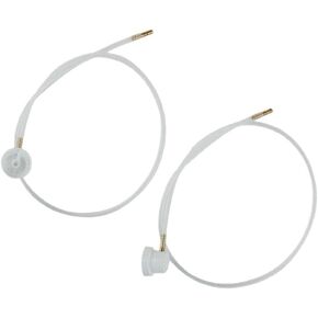 2 Pcs White 2XAerosol Nozzle w/ 19.69in. 360 Degrees Extension Hose Body Repair Paint Spray Guns Tool for Male Stem Spray Cans Fluid Auto Car Nozzle Film 4.5mm Extension H3C9