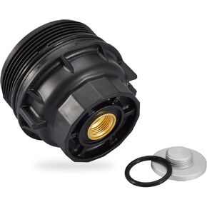 Oil Filter Housing Cap Assembly 15620-36020 with Oil Plug Fit for 2009-2019 Toyota Camry Tacoma Highlander RAV4 Avalon Sienna Venza Replacement 15620-36010, 15643-31050