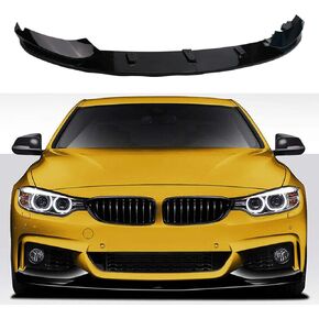 Front Lip Compatible with 2013 2014 2015 2016 2017 2018 2019 F32 F33 F36 4 Series M Sport,4Pcs Gloss Black Front Lip Spoiler