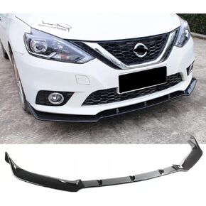 Gloss Black Front Bumper Lip Spoiler Splitter Compatible with Nissan Sentra SV/SL/SR/Sense/Advance 2016 2017 2018 2019 Accessories