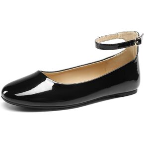 DREAM PAIRS Ballet Flats Shoes for Women, Cute Round Toe Women's Flats with Ankle Strap, Comfortable Dress Business Casual Office Work Shoes for Women