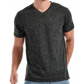 KLIEGOU Men's V Neck T Shirts - Casual Stylish Fitted Stretch Tees for Men