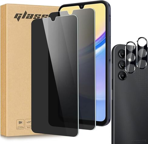 [2 +2Pcs Samsung Galaxy A25 5G Privacy Screen protector with careme les[Protect privacy][Scratch resistant][Anti Fingerprint][Bubble-Free][Easy installation] in Saudi Arabia