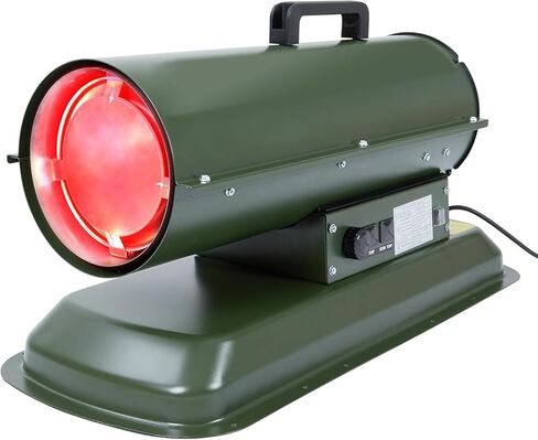 PioneerWorks 80,000 BTU سخان ديزل الهواء القسري وسخان الكيروسين، سخان مساحة توربيدو مع التحكم في درجة الحرارة الحرارية، محمول للخارج، موقع العمل، المرآب وموقع البناء in Kuwait