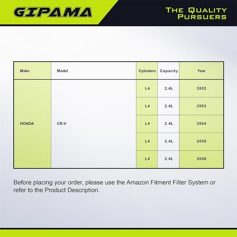 17844 كاتب هوندا CRV 2002 2003 2004 2005 2006 كاتب 2.4L L4 اسطوانة المحرك OE استبدال 91262070 SR107432 31200-PPA-A01 31200-PPA-A02 31200-PPA-505(17844) كاتب) in Kuwait