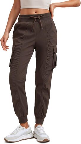 CRZ YOGA Cargo Joggers Pants for Women Lightweight Ruched Workout Casual Travel Athletic Hiking Pants with Pockets in Saudi Arabia