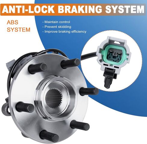 515066 زوج مجموعة محمل محور العجلة الأمامية متوافقة مع 2004-2007 إنفينيتي QX56/ نيسان تيتان متوافقة مع 2005-2007 نيسان أرمادا متوافقة مع 2004 باثفايندر 6 العروات ث/ABS in Saudi Arabia