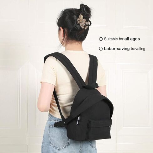 Phaoullzon Cute Mini Backpack Travel Purse Small Kawaii Casual Daypack,Black in Saudi Arabia
