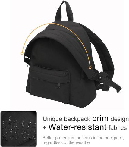 Phaoullzon Cute Mini Backpack Travel Purse Small Kawaii Casual Daypack,Black in Saudi Arabia