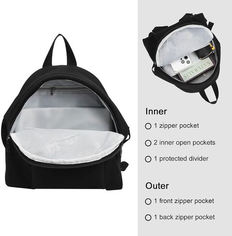 Phaoullzon Cute Mini Backpack Travel Purse Small Kawaii Casual Daypack,Black in Saudi Arabia